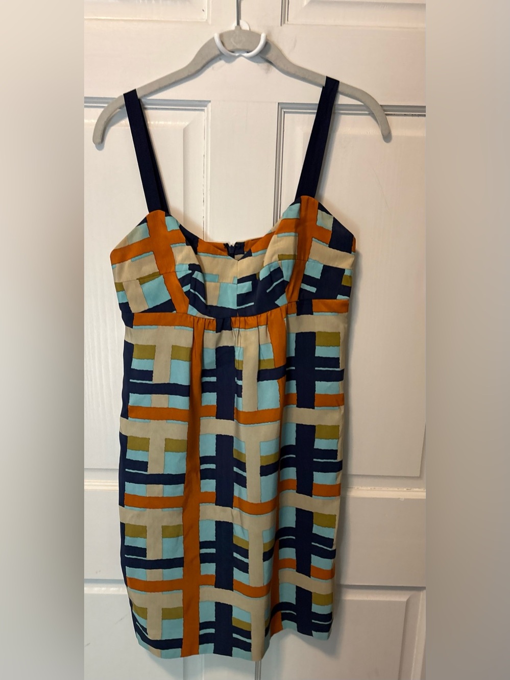 Milly of New York silk geometric sleeveless women’s dress size 2 Xs x-small
